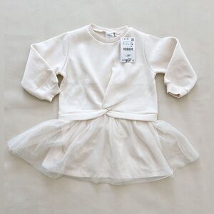 Zara Sweatshirt Combo Tutu Dress 4/5 NWT